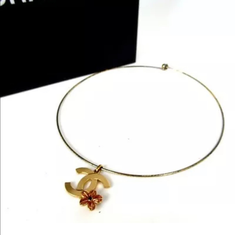 Chanel Camellia flower necklace choker